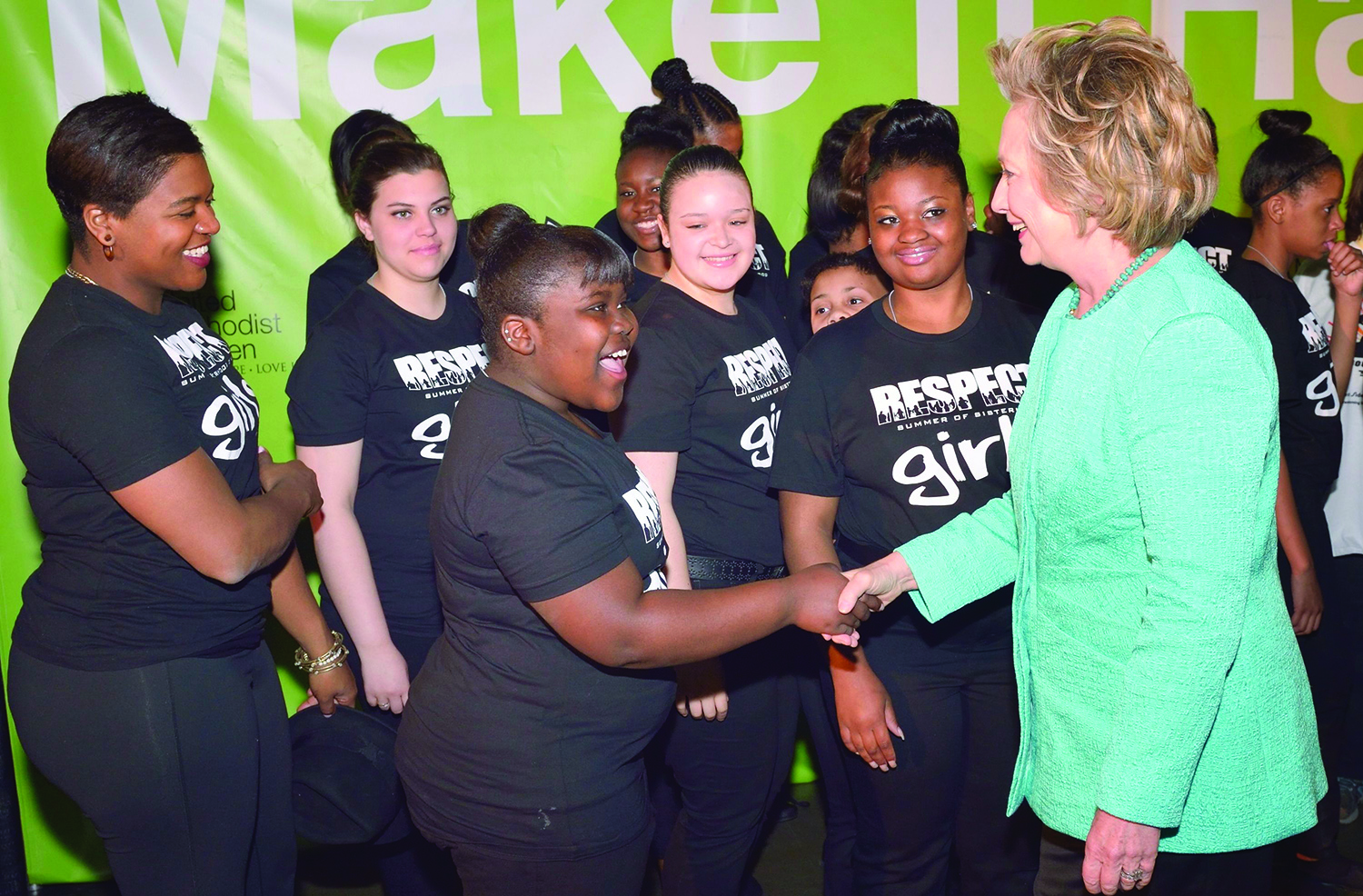 Hillary Clinton meets Westside Community House Teenagers