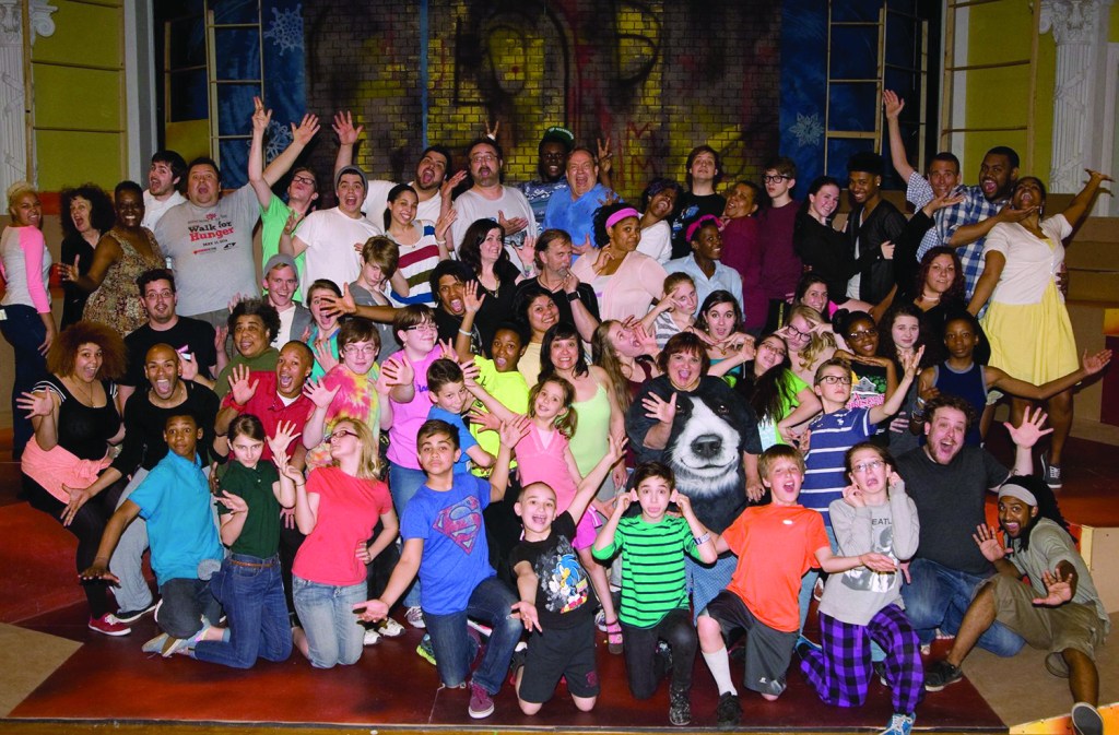 PHOTO BY TERRY SCHORDOCK/NEAR WEST THEATRE Wednesday, May 14, 2014; Near West Theatre rehearsal for Move On! at St. Patrick’s Club Building, 3606 Bridge Avenue: The staff and most of the cast of "Move On!" as they prepare for the last Near West Theatre performances at the St. Patrick’s Club Building. The performance will run from June 13 to 29th. For more information visit www.nearwesttheatre.org or call the box office at 216-961-6391. 