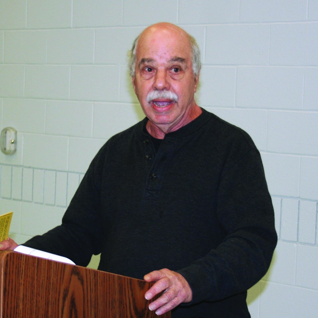 PHOTO BY CHUCK HOVEN Saturday, October 17, 2015; Northeast Ohio LaborFest, Max Hayes High School, 2211 W. 65th Street: David Goldberg, Professor Emeritus, Cleveland State University gives a speech titled Max Hayes: Forgotten Hero of the Labor Movement.