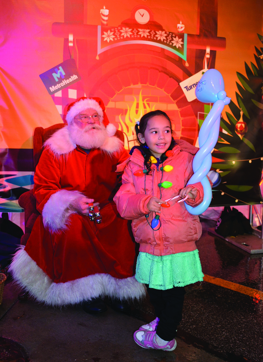 santa with girl